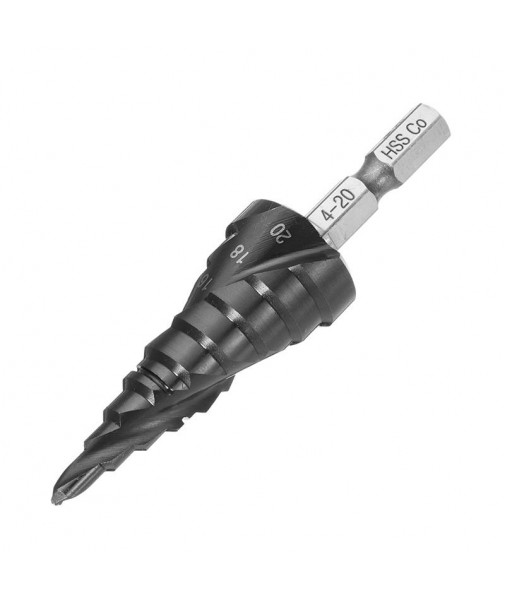 Drillpro HRC89 AlTiN Coating Step Drill Bit 4-20mm HSS M35 Cobalt Step Cone Drill Bit